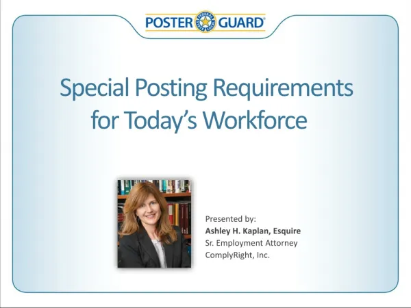 Special Posting Requirements for Today’s Workforce