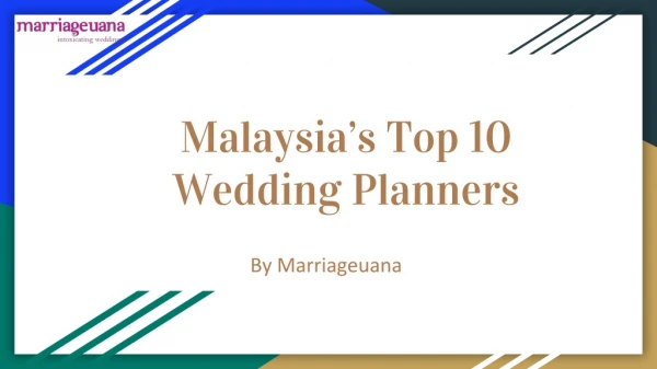 Malaysia’s top 10 wedding planners