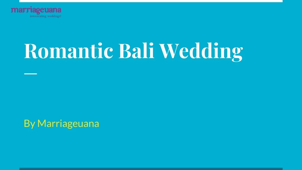 romantic bali wedding