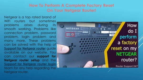How To Perform A Complete Factory Reset On Your Netgear Router!