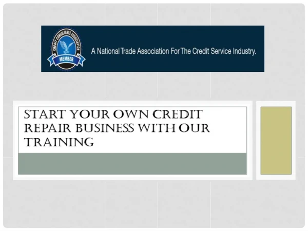 Find the finest credit repair training course here