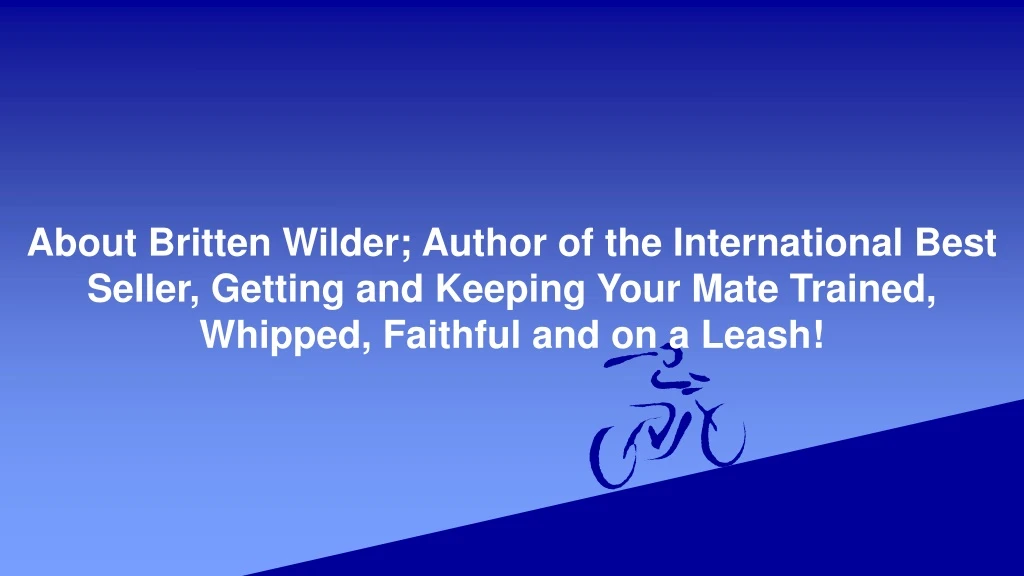 about britten wilder author of the international