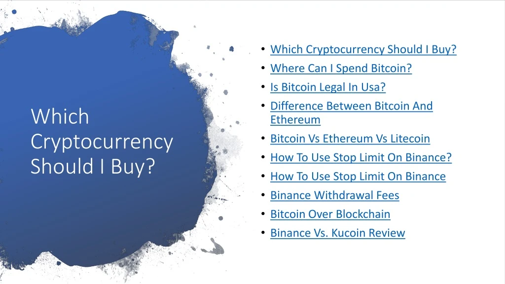 which cryptocurrency should i buy