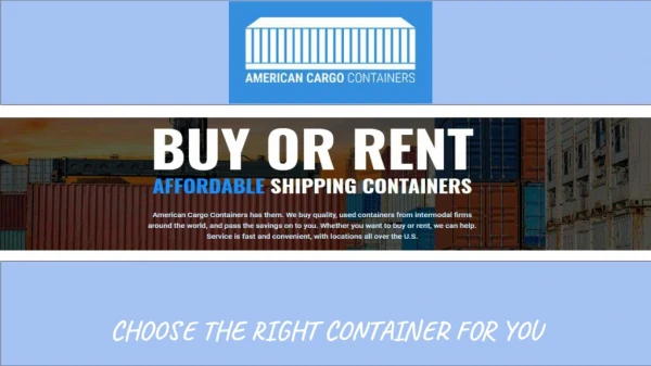 American Cargo Containers