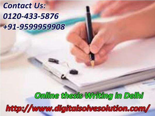 Define the importance of online thesis writing in Delhi 0120-433-5876