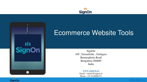 Ecommerce Website Tools