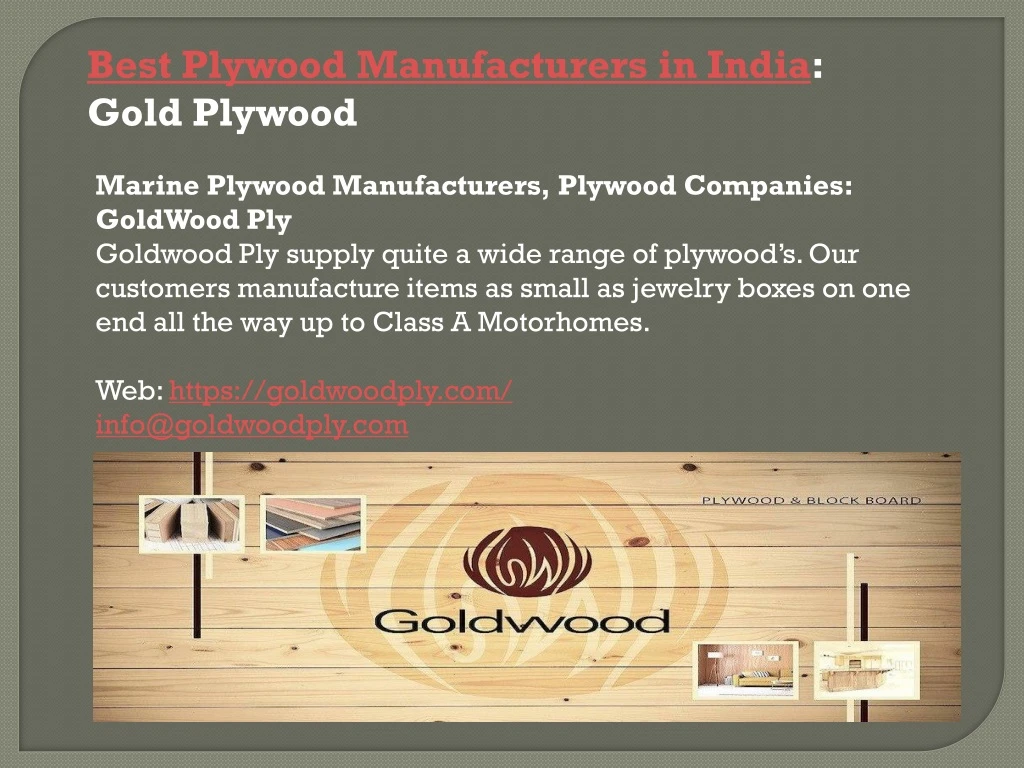 best plywood manufacturers in india gold plywood