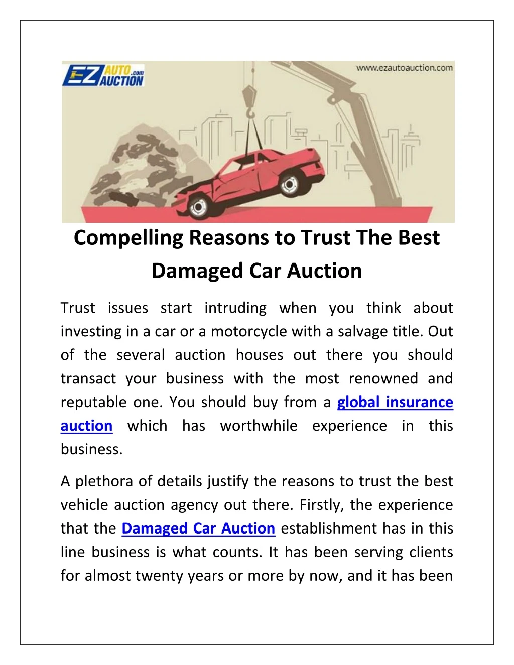 compelling reasons to trust the best damaged