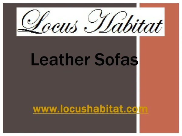 Leather Sofas - locushabitat.com