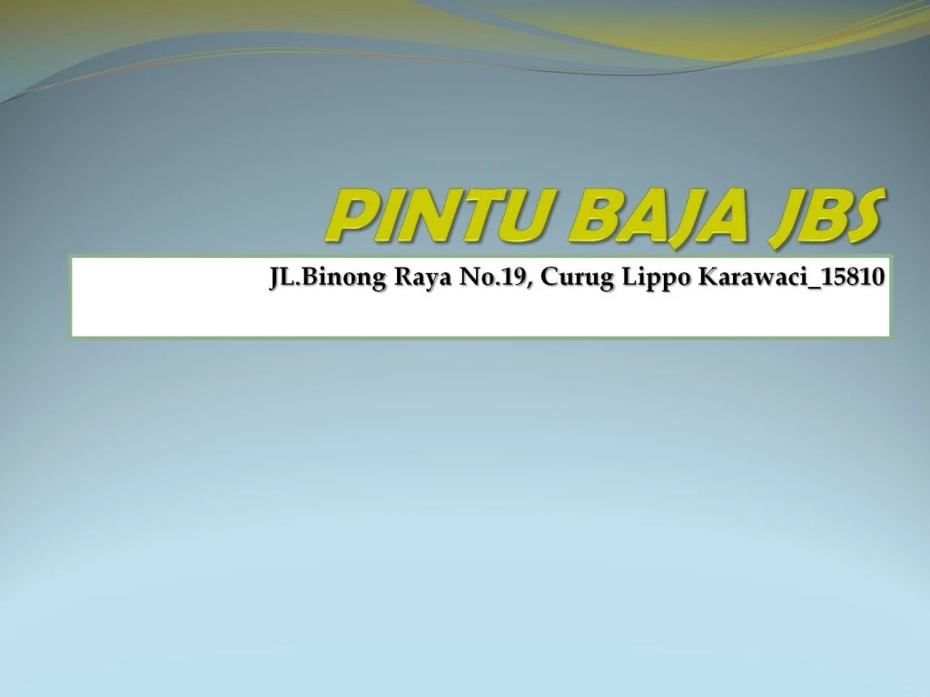 pintu baja jbs