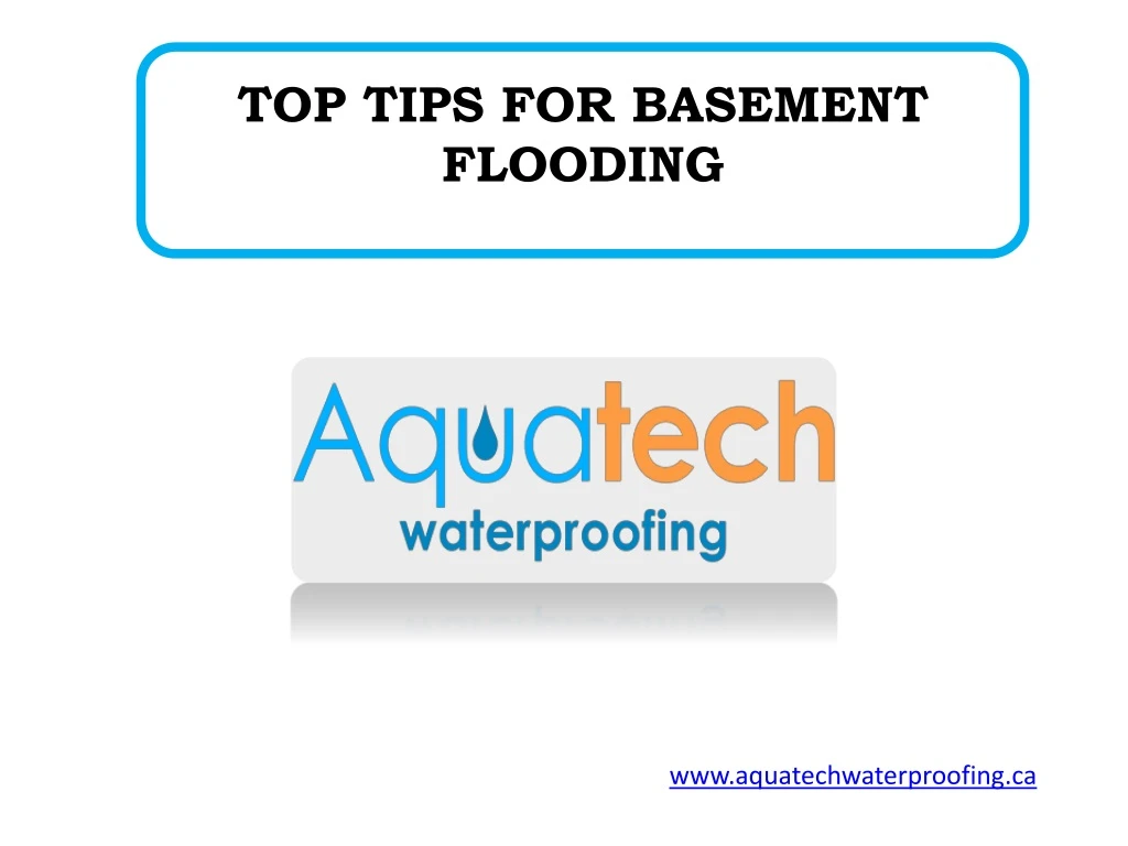 top tips for basement flooding