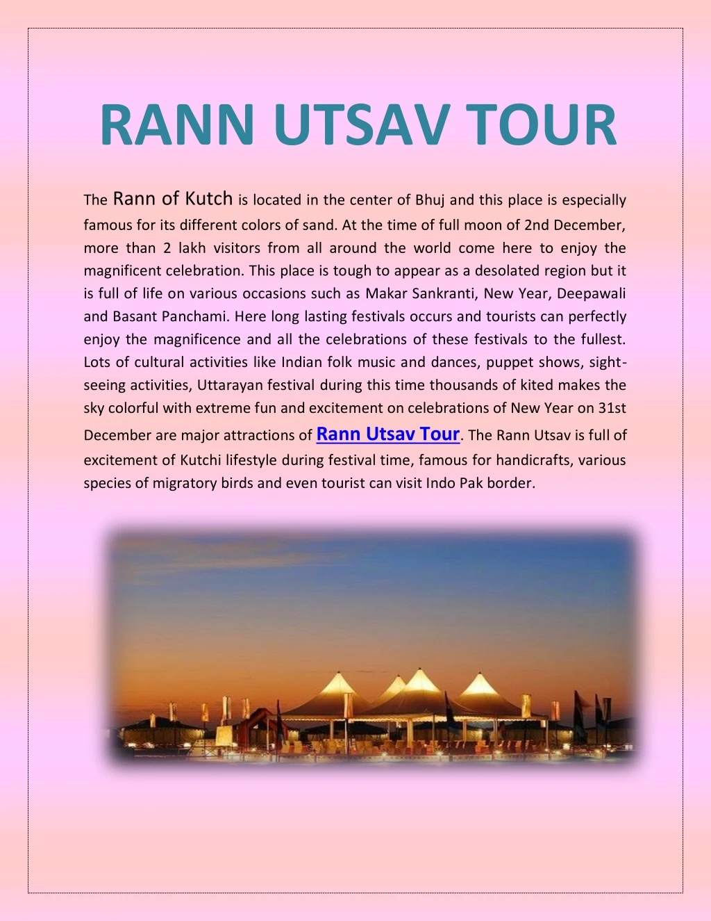 rann utsav tour