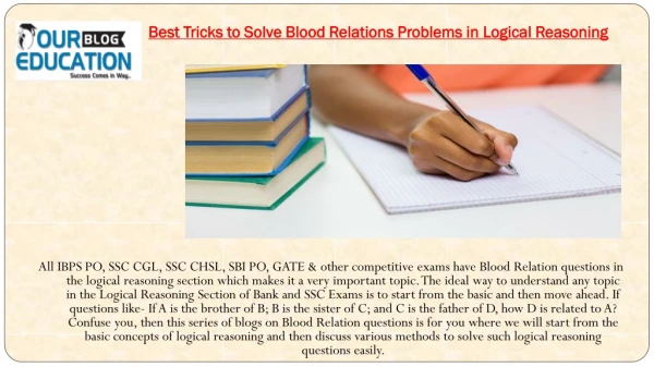 Understanding Different Blood Relations - Logical Reasoning