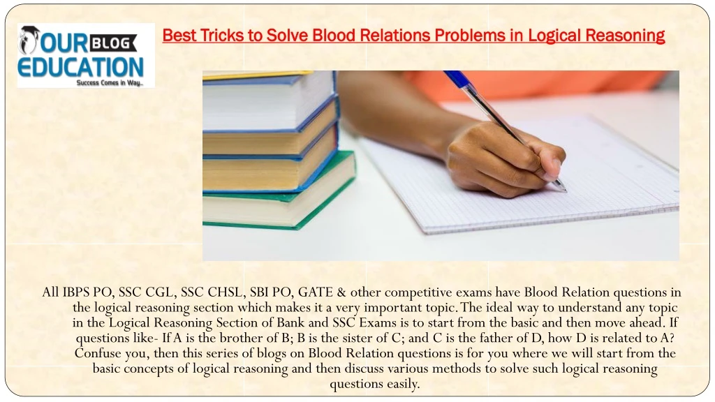 best tricks to solve blood relations problems in logical reasoning