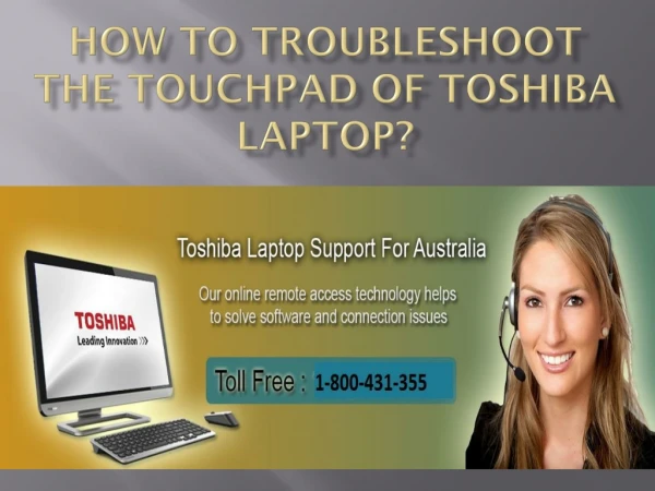 How To Troubleshoot The Touchpad Of Toshiba Laptop?