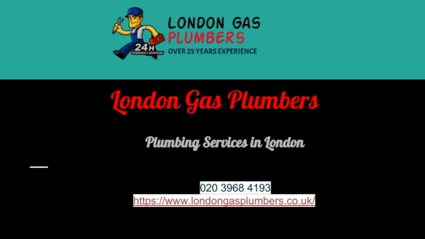 Emergency Plumbing Services in London