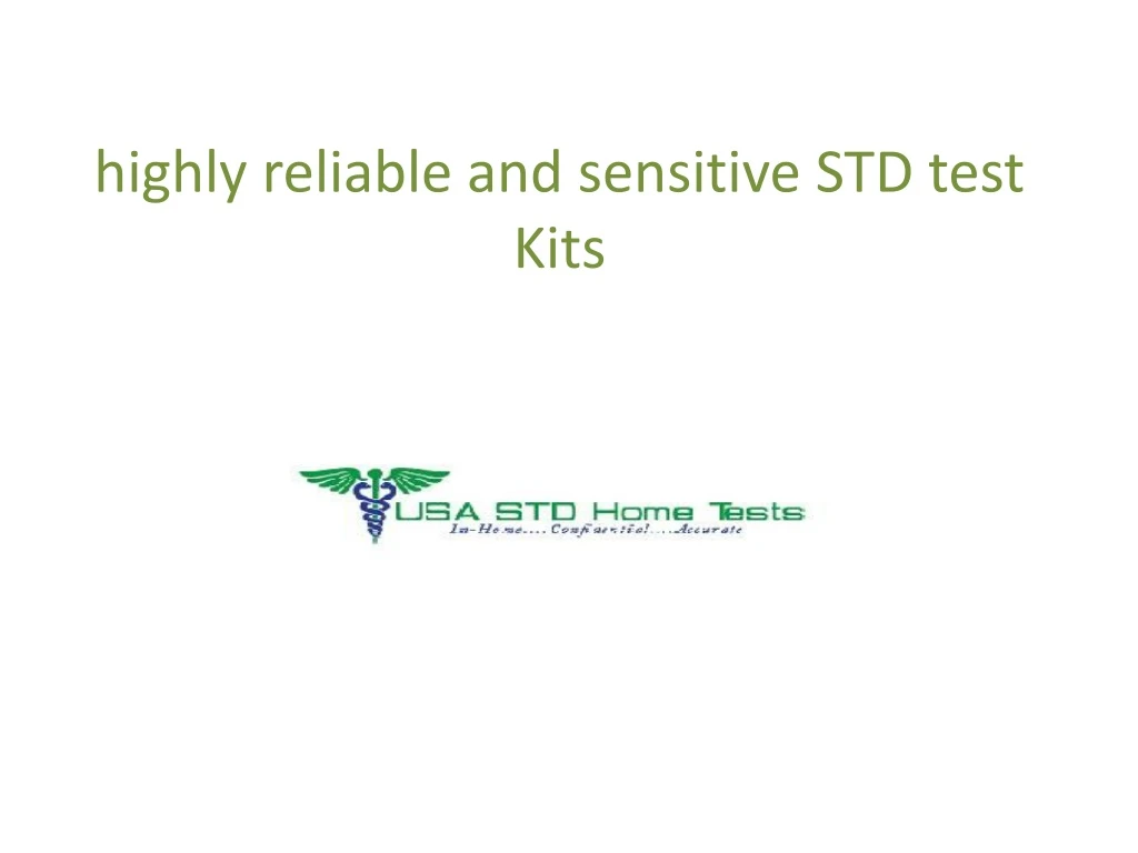highly reliable and sensitive std test kits