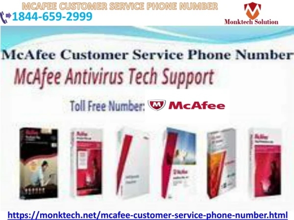 Connect with our customer support experts via McAfee Customer Service Phone Number 1844-659-2999