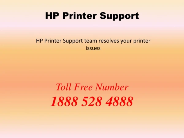 HP Printer Support team resolves your printer issues
