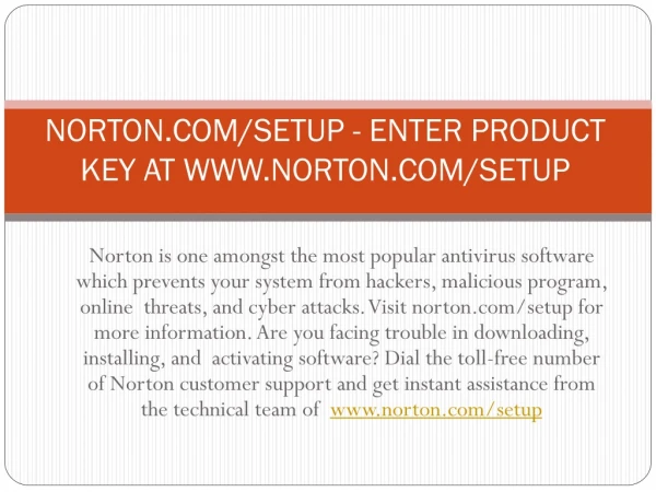 NORTON.COM/SETUP - ENTER PRODUCT NORTON.COM/SETUP