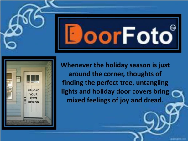 Beautiful Christmas door covers at DoorFoto