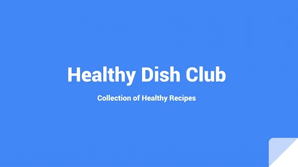 Healthy Dish Club