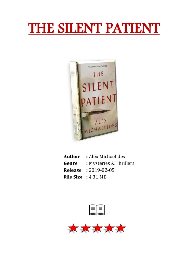 [Free Download] PDF eBook and Read Online The Silent Patient By Alex Michaelides