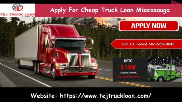 Get the Truck Loans in Mississauga