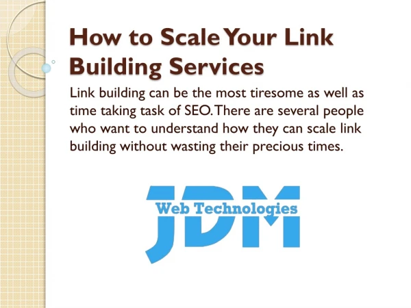 How to Scale Your Link Building Services