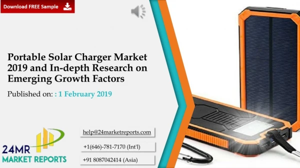 Portable Solar Charger Market 2019 and In-depth Research on Emerging Growth Factors