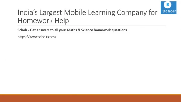 For homework help use the best & fastest AI enabled online Scholr App