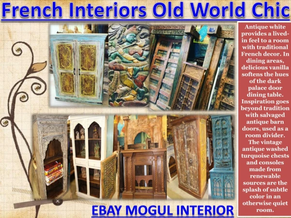 French Interiors Old World Chic