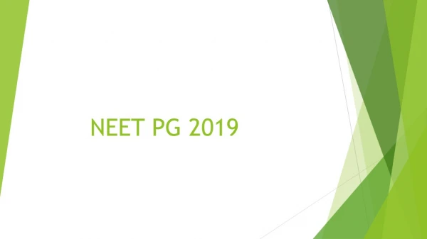 NEET PG 2019