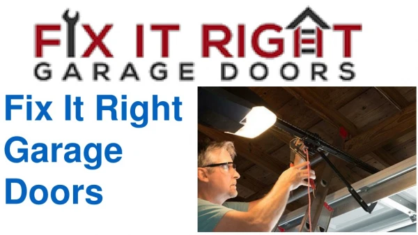 Garage Door Repair Toronto and North York - Fix It Right