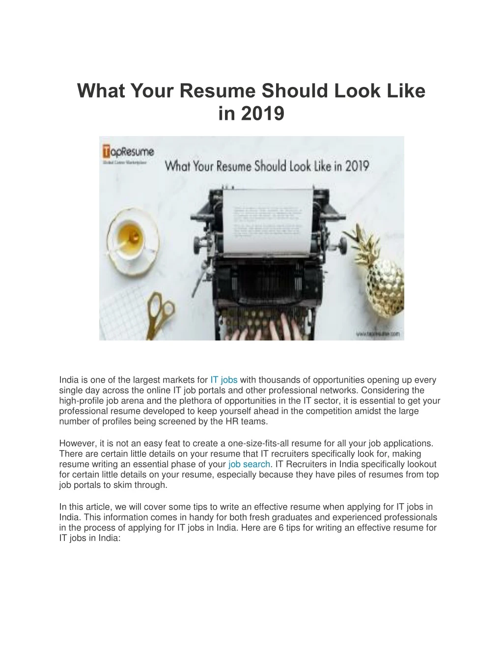 what your resume should look like in 2019