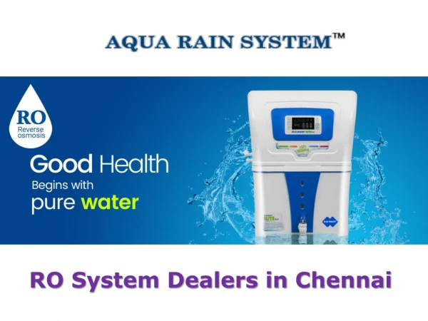 RO System Dealers in Chennai