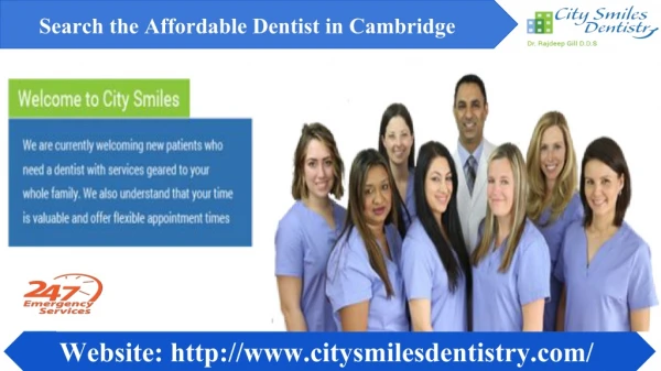 Search the Affordable Dentist in Cambridge