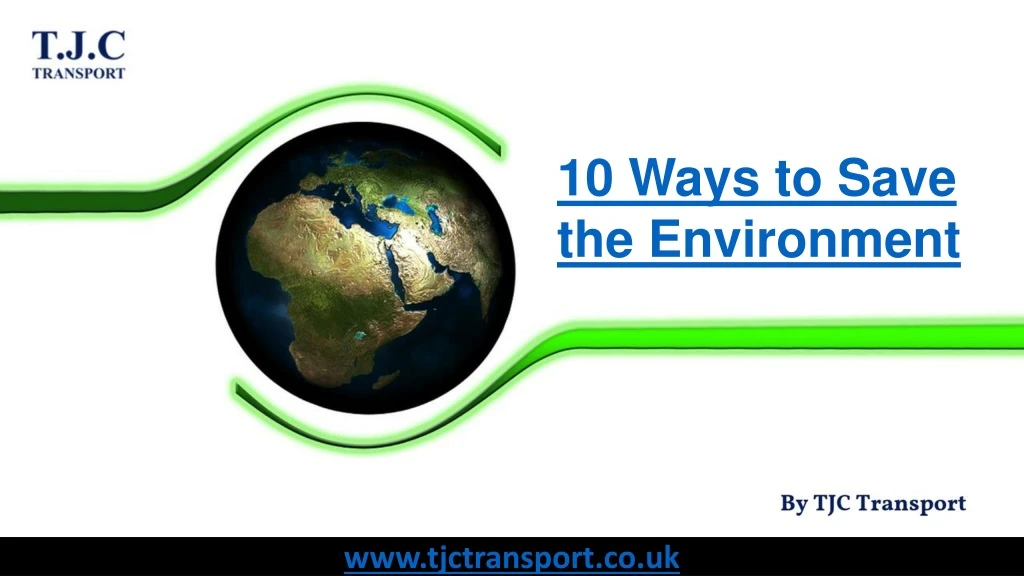 10 ways to save the environment