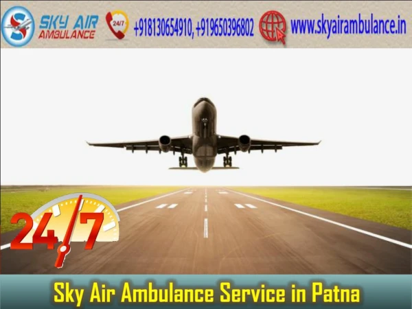 Rent Air Ambulance in an Emergency from Patna
