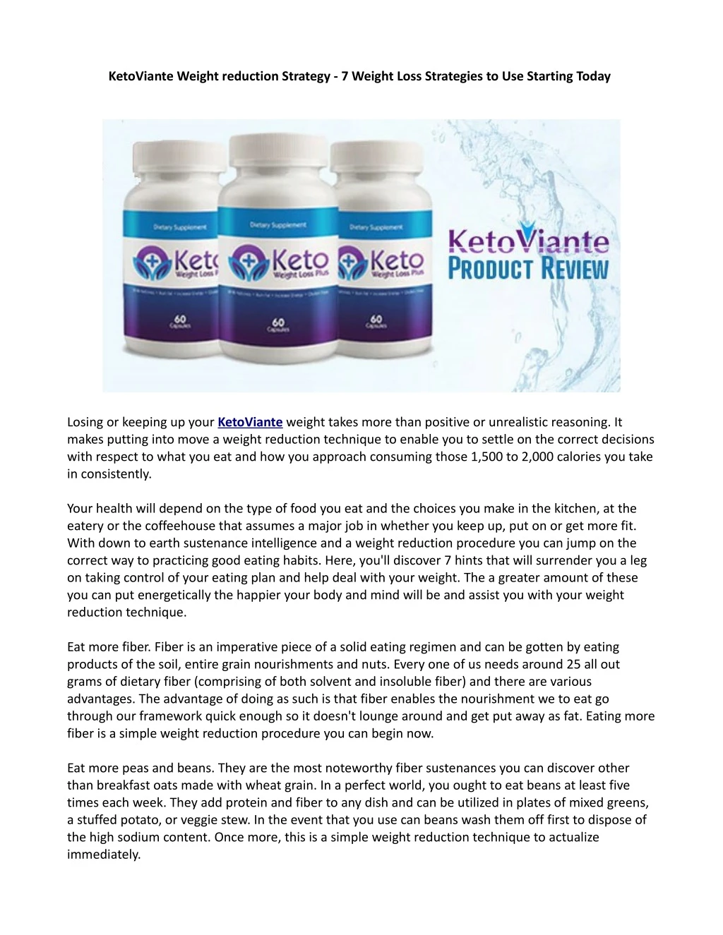 ketoviante weight reduction strategy 7 weight