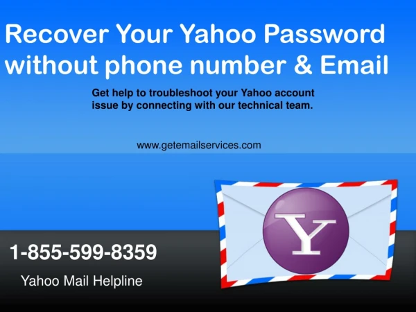 Recover Your Yahoo Account Password | Yahoo Helpline 1-855-599-8359