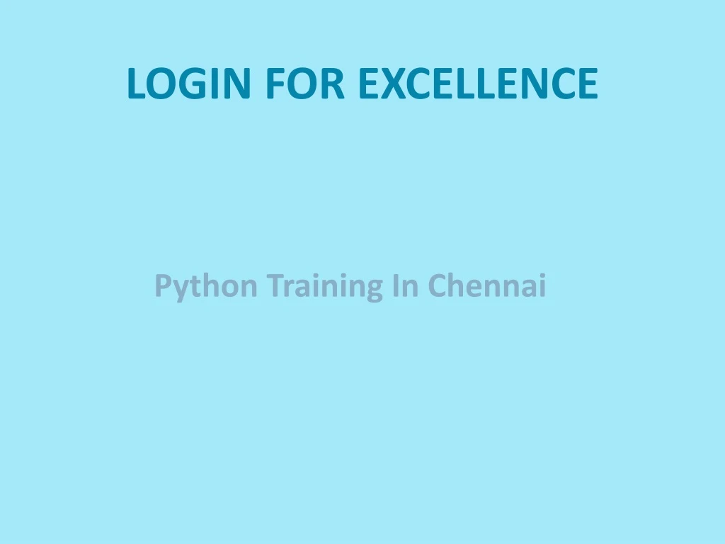 login for excellence