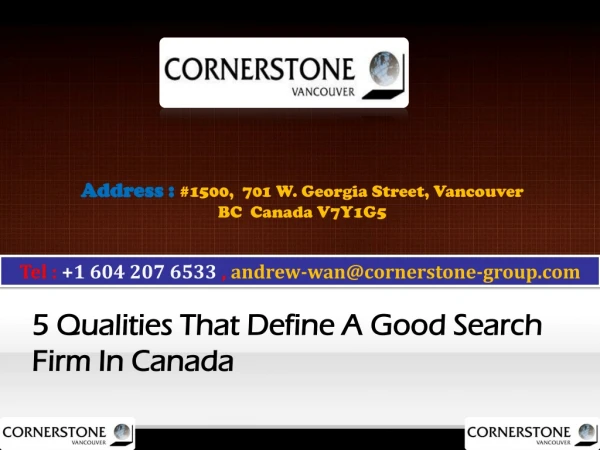 5 Qualities That Define a Good Search Firm in Canada