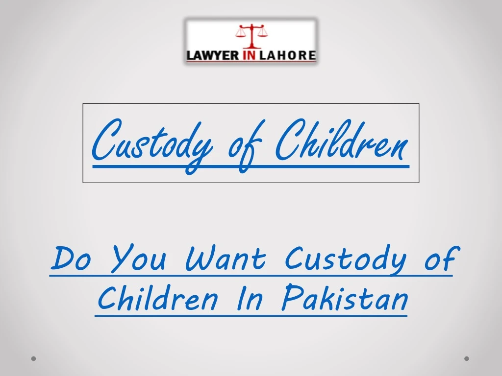 custody of children