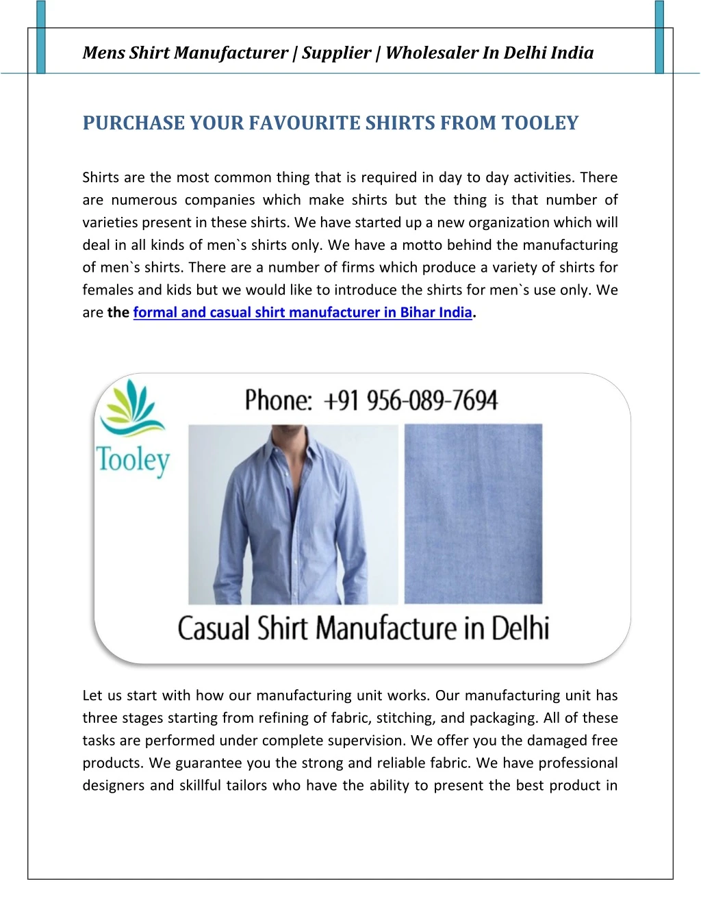 mens shirt manufacturer supplier wholesaler