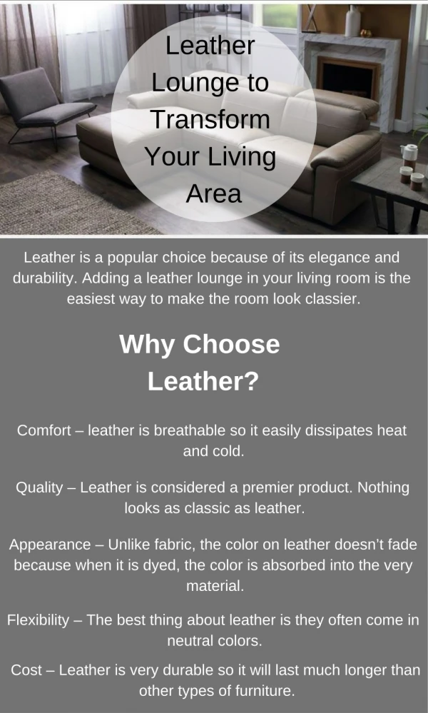 Popular Leather Lounges to Transform Your Living Room