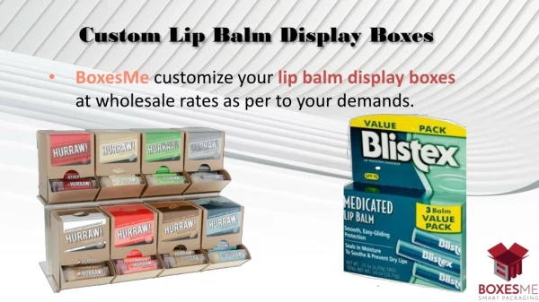 Custom Lip Balm Display Packaging Boxes