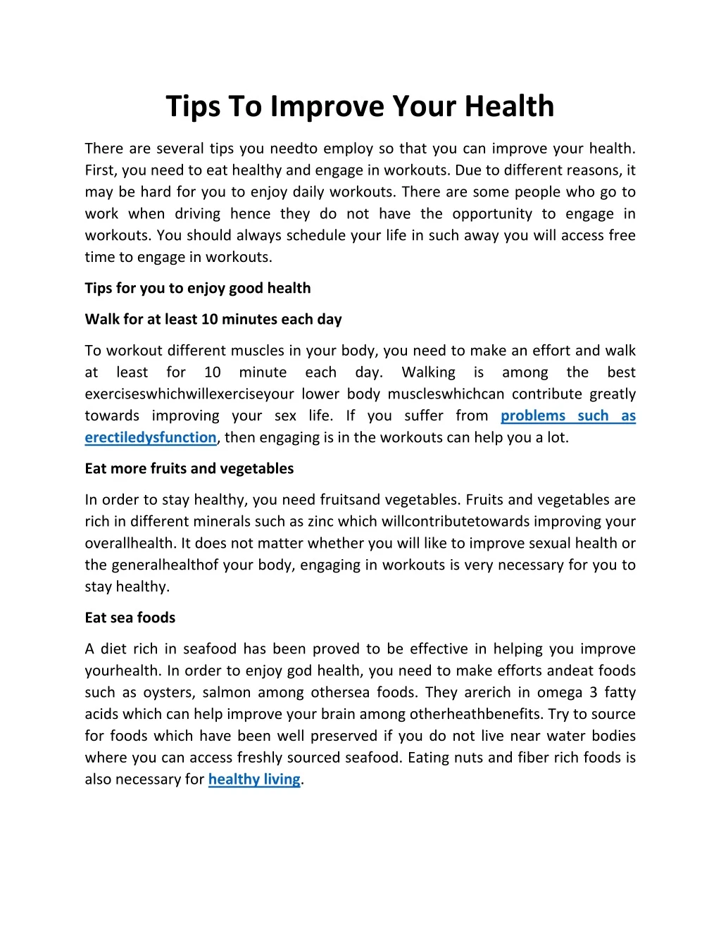 tips to improve your health