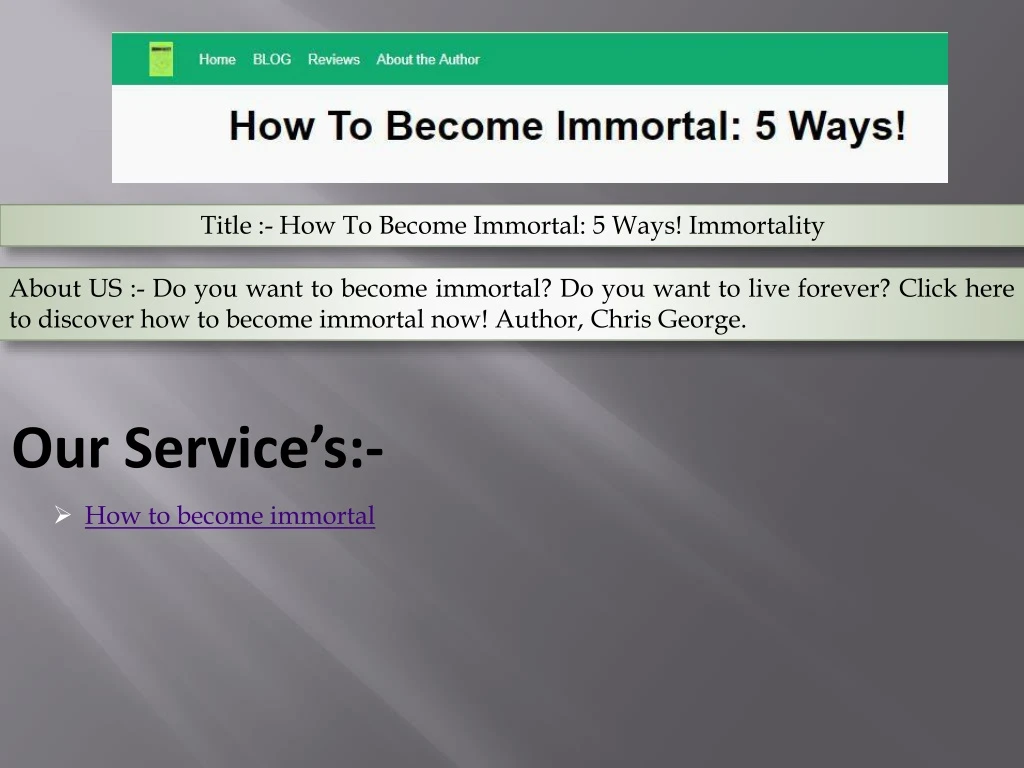 title how to become immortal 5 ways immortality