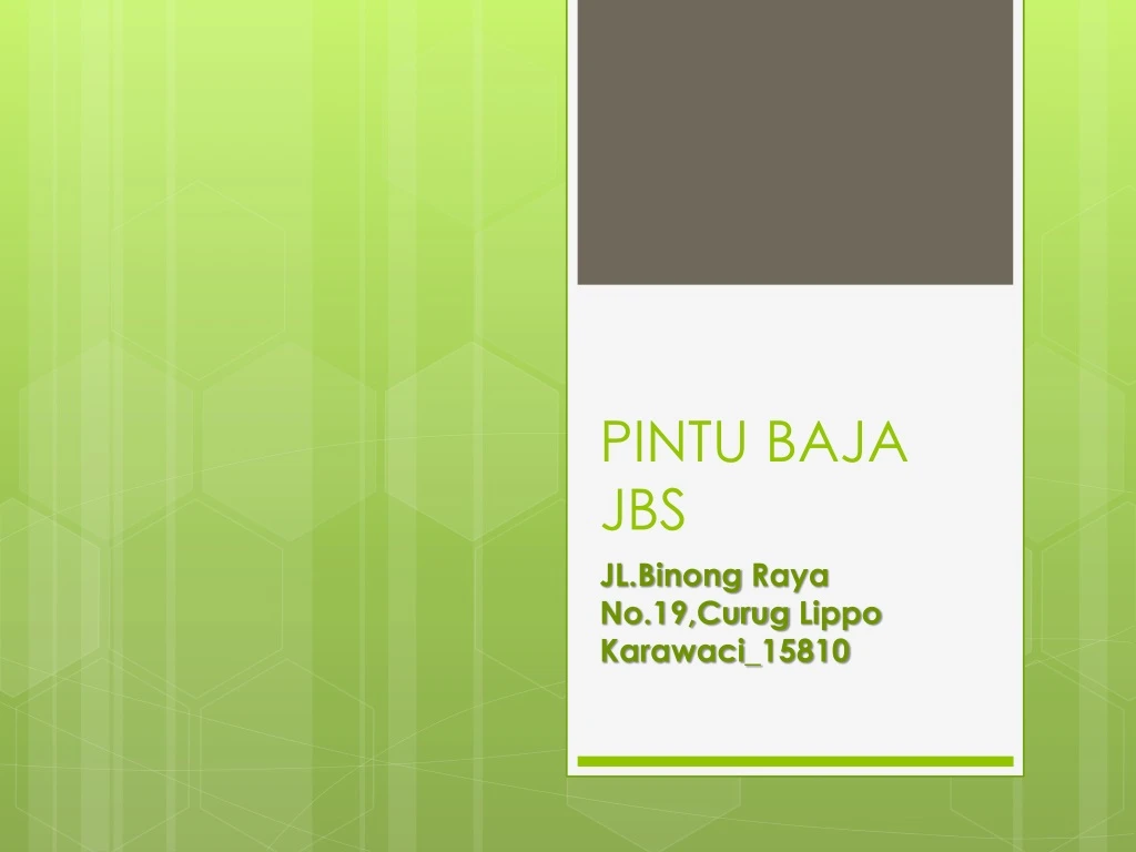 pintu baja jbs